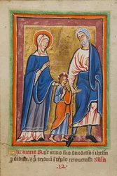 Christus wird von Maria und Joseph nach Jerusalem geführt